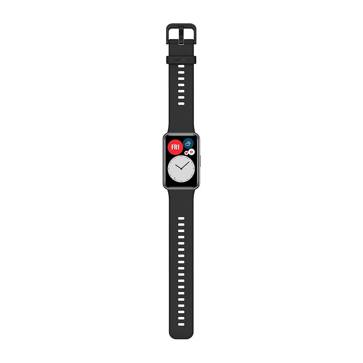 Huawei, Watch fit, Smartwatch, Pantalla AMOLED y Adaptador USB C, hasta 10 días de batería, 96 Modos de Entrenamiento, GPS Incorporado, 5 ATM, Negro, De 1,64 Pulgadas