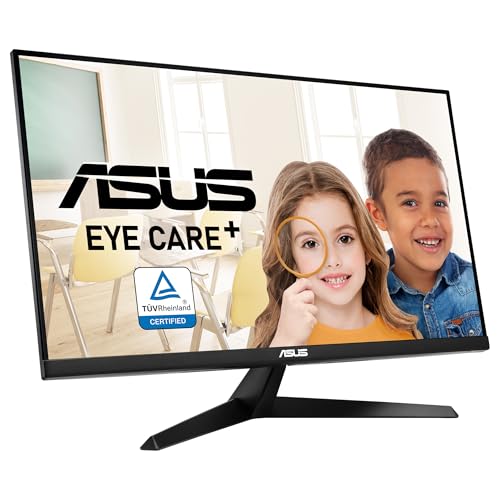 ASUS VY27UQ Monitor Eye Care de 27 Pulgadas 4K, 3840 x 2160, IPS, HDR-10, Adaptive Sync, tecnología Eye Care Plus, Filtro de luz Azul, antiparpadeo, Tratamiento Antibacteriano