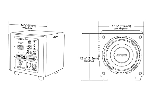 EARTHQUAKE Sound MiniMe DSP P-10 - Subwoofer Alimentado de 10 Pulgadas con Control DSP y tecnología de radiador pasivo Slaps