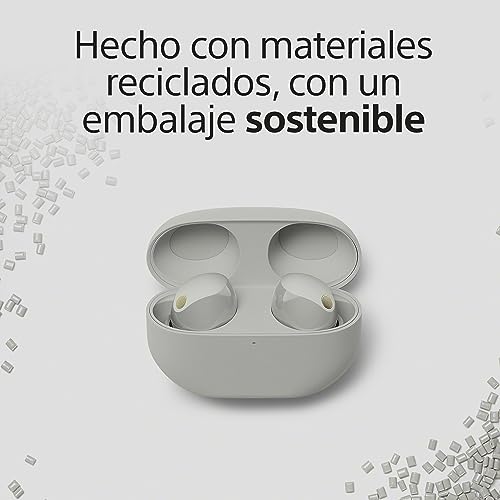 Sony Auriculares inalámbricos con Noise Cancelling WF-1000XM5, Bluetooth, Auriculares in-Ear, micrófono, hasta 24 Horas de batería, Carga rápida, IPX4, Alexa y Google Assitant, iOS y Android - Plata
