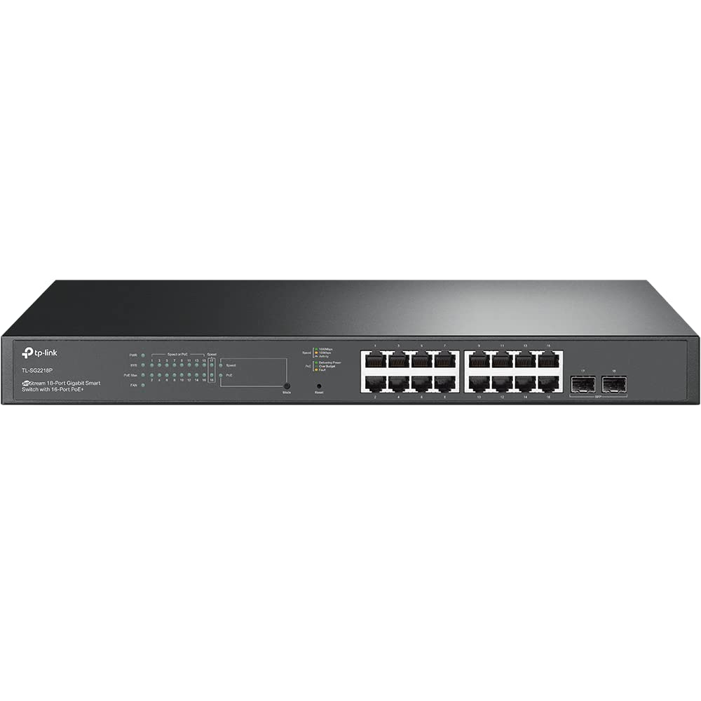 TP-Link TL-SG2218P Switch Jetstream 16 Puertos Gigabit PoE+ 2 Puertos SFP Gigabit