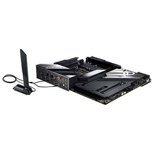 ASUS ROG MAXIMUS XIII EXTREME - Placa base (Intel Z590, LGA,1200 EATX con VRM de 20 fases, 5 M.2, 2 Thunderbolt 4, Marvell AQtion 10 GB Ethernet, Intel 2.5 GB Ethernet, PCIe 4.0, WiFi 6E y Aura Sync)