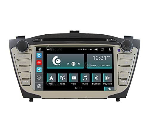 Autorradio de Ajuste Personalizado para Hyundai IX35 Android GPS Bluetooth WiFi Dab USB Pantalla táctil Full HD 7" procesador de 8 núcleos y comandos de Voz