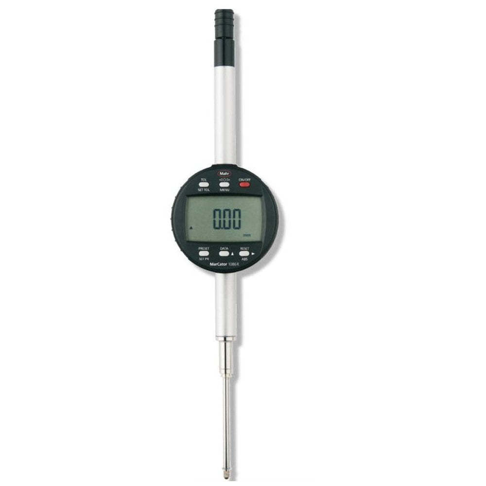 Mahr 4337132 Marcator 1086 R indicador digital, 2 pulgadas de longitud