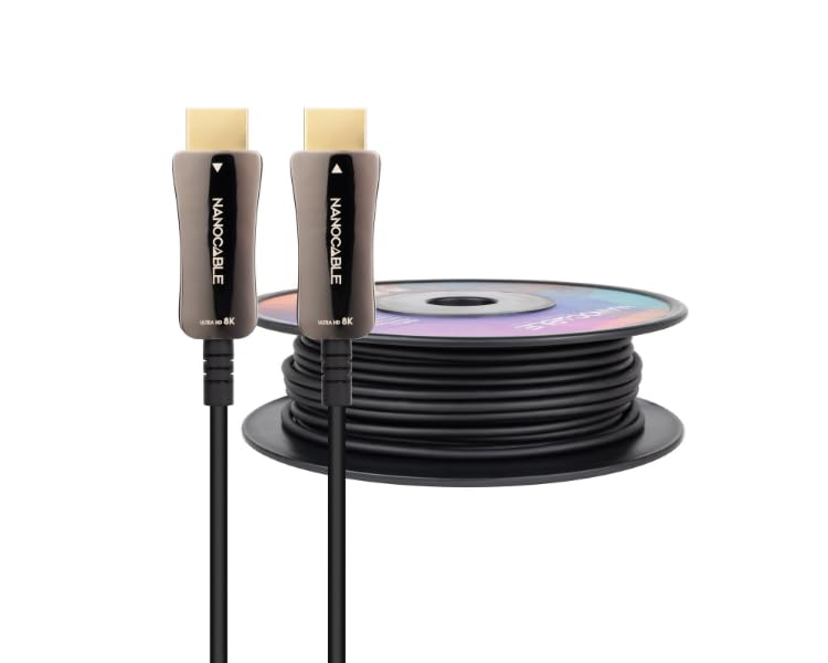 Watio Wave Cable hdmi - cable v2.1 de 40 m, con conectores tipo a masculino, soporta resolución 8k y tasas de transferencia altas. *