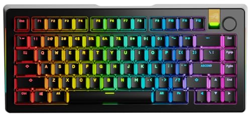 Glorious Gaming GMMK 3 Pro HE 75%: trådlöst gamingtangentbord Med dynamiska avtryckare, Hall Effect, aluminiumhölje, 8K uppdateringsfrekvens, utbytbara MX- Och HE-brytare, USA QWERTY - Svart