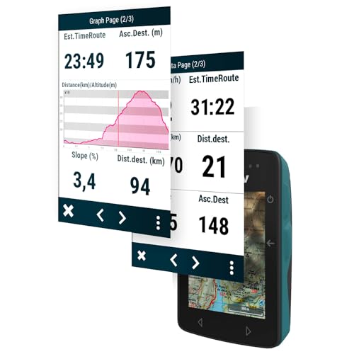 TwoNav Roc + Tarjeta de Francia IGN Topo Completa, GPS de Deportes con Pantalla de 2,7 Pulgadas para Bicicleta de montaña, Bicicleta, Gravel o bikepacking con Tarjetas Incluidas. Color Turquesa