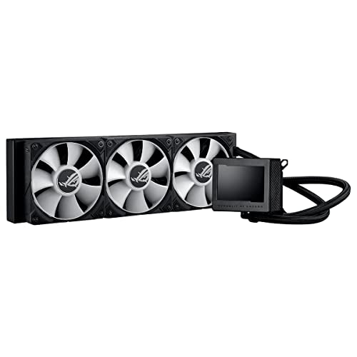ROG Ryujin III 360 ARGB - Kit de Refrigeración líquida CPU, radiador de 400mm, bomba Asetek 8ª gen., 3 ventiladores de 120mm, pantalla LCD de 3,5", compatible con Intel LGA 1700, 115x, 1200 y AM4, AM5