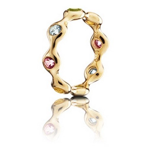 Pandora 970119MX3-60 - Anillo de oro amarillo de 18 quilates, talla 20 (19,1 mm)