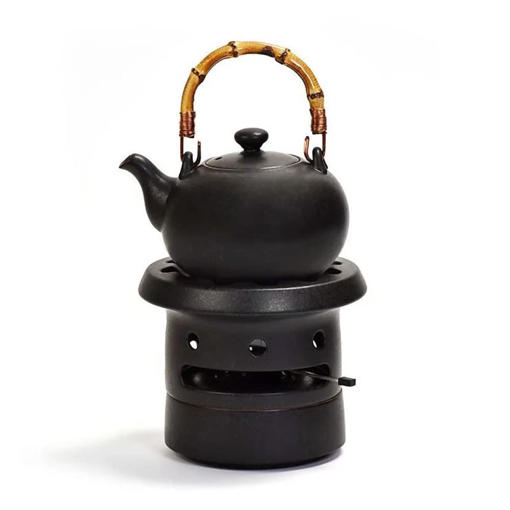 Tea Soul Set hervidor de agua con estufa Negro Lin's Ceramic Studio