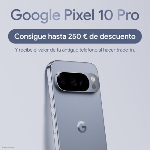 Google Pixel 10 Pro XL - Smartphone Android Libre con Gemini, Triple cámara Trasera, batería de más de 24 Horas y Pantalla Super Actua de 6,8" - Obsidiana, 512GB