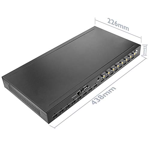 BeMatik - Compartidor Matrix 8x8 Conmutador matricial de vídeo HDMI 2.0 4K@60hz HDR (HB012)
