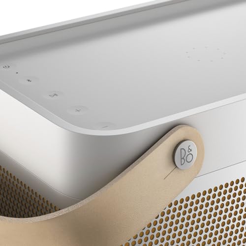 Bang & Olufsen Beolit 20 Potente Altavoz Bluetooth Inalámbrico Portátil para Uso en Casa y Exteriores con Sonido de 360 Grados y Cargador Inalámbrico Qi Integrado para Teléfono Grey Mist