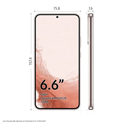 Samsung Galaxy S22+ SM-S906B 16.8 cm (6.6) Dual SIM Android 12 5G USB Type-C 8 GB 256 GB 4500 mAh Rose Gold (SM-S906BIDGEUE)