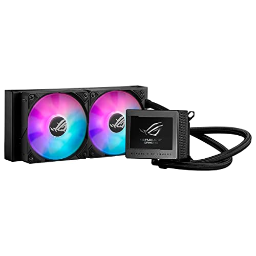 Asus ROG Ryujin III 240 ARGB - Kit de Refrigeración líquida CPU, Bomba Asetek 8a generación, 2 ventiladores de 120 mm, pantalla LCD de 3.5", Compatible con Intel LGA 1700, 115x, 1200 y AM4, AM5