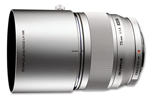 Olympus M.Zuiko Digital ED 75mm F1.8 Lente, para cámaras Micro Cuatro Tercios (Plata)