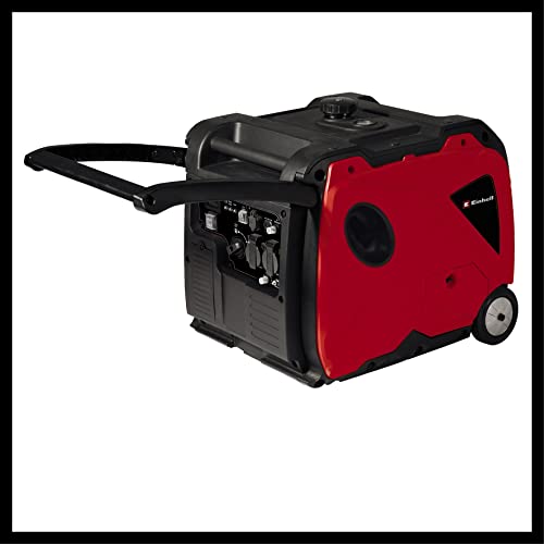 Einhell Generador de corriente (gasolina) TE-IG 3500 (máx. 3300 W, depósito 8,3 l, inverter, pot. permanente 3200 W, motor de 4 tiempos, 2 conexiones 230 V, 2 USB, 1 seguro a falta de aceite 12 V)