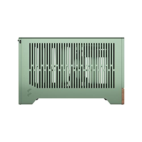 Fractal Design Terra Jade - Wood Walnut Front Panel - Small Form Factor - mITX Gaming Case – PCIe 4.0 Riser Cable – USB Type-C - Anodized Aluminum Panels