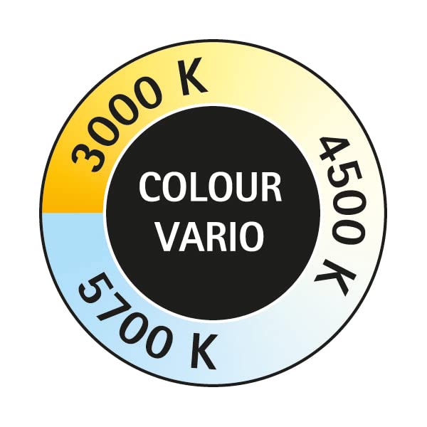 MAUL Lámpara de pinza LED MAULsirius color vario sensor, regulable, lámpara de trabajo con base de pinza para la oficina, pinza de mesa con temperatura de color de 3000-5700 K, negro