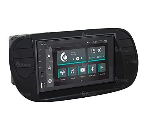 Radio de Coche para Fiat 500 Negro Mate GPS Bluetooth WiFi USB Dab+ Touchscreen 6.2" 4core Carplay AndroidAuto