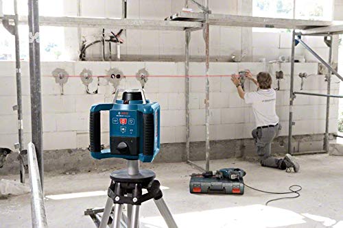 Bosch Professional Nivel láser giratorio GRL 300 HV (haz de luz roja, receptor láser LR 1, alcance hasta 300 m de diámetro, en maletín)