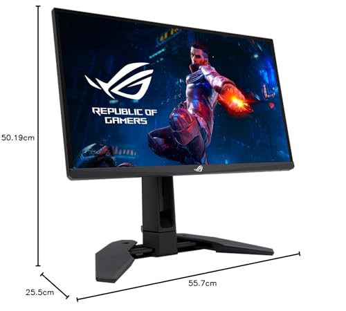 ASUS ROG Swift Pro PG248QP Monitor NVIDIA G-Sync (24,1 Pulgadas FHD, 540 Hz (OC), Panel Esports-TN, NVIDIA Reflex Analyzer, ULMB 2, Base Ajustable, códec ESS, DisplayHDR 400)