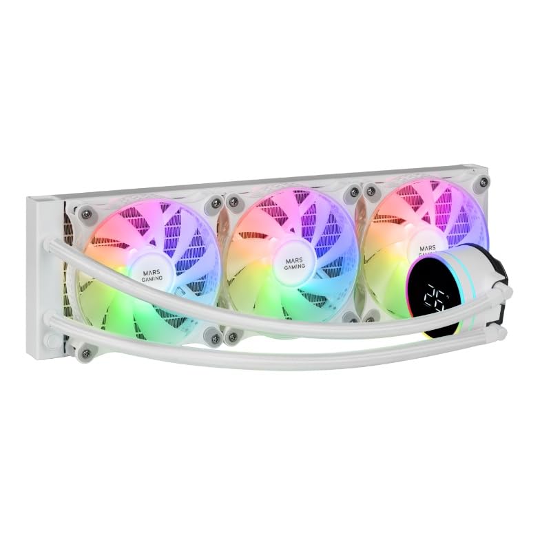 Refrigeración líquida - sistema de enfriamiento con radiador de 360mm, compatible con múltiples sockets, alto rendimiento, diseño elegante en blanco.* #*