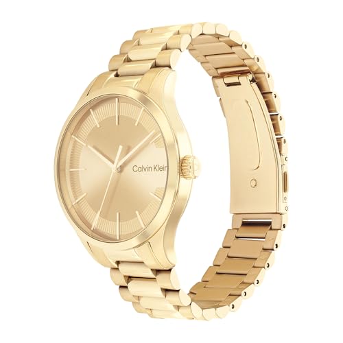Calvin Klein Reloj Analógico de Cuarzo para Hombre y Mujer Colección Iconic con Pulsera de Acero Inoxidable