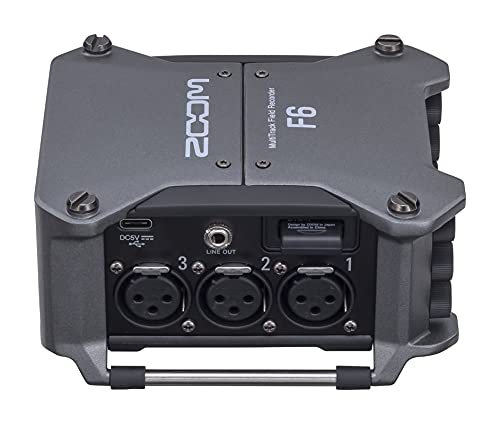 Zoom F6 Grabadora profesional de campo, grabación a 32 bits con coma flotante, 6 canales, convertidores Dual AD, 6 entradas XLR con bloqueo, timecode, modo Ambisonics, alimentado por pilas/batería