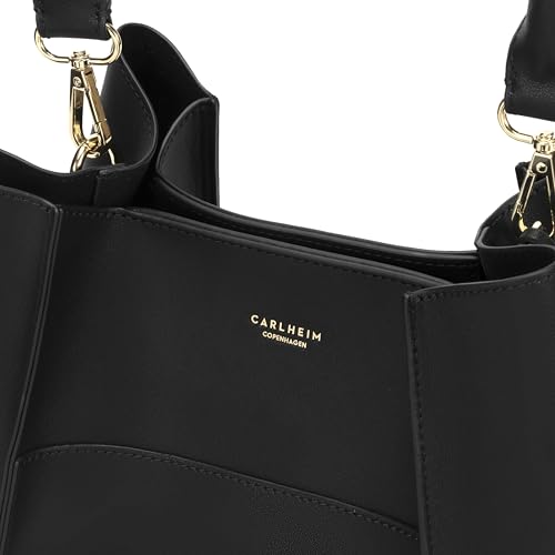 Carlheim, Gotland Genuine Leather collection, Velvet Genuine Leather Handbag (Black)