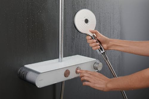 Duravit TH4382008005 Sistema de Ducha, Cromo/Blanco, 1.00