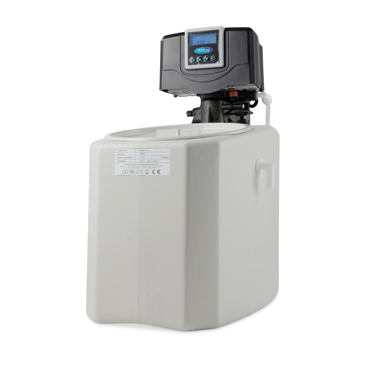 Maxima Descalcificador de Agua Automático - Descalcificador - Resina 8L - Pantalla Digital