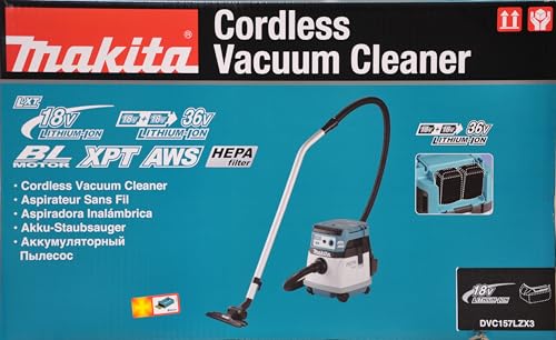Makita Aspirador BL 18Vx2 LXT 15L AWS HEPA DVC157LZX3