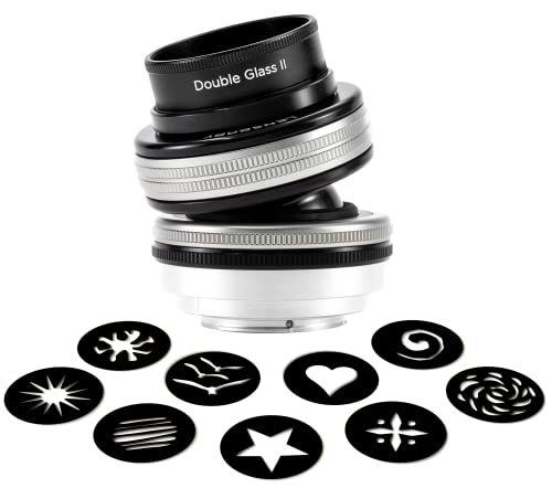 LensBaby - Composer Pro II con Doble Cristal II para Canon RF - Versión Mejorada - Compatible con Todos los Objetivos Optic Swap Actuales y anteriores - Diafragma Ajustable manualmente