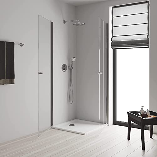 GROHE QuickFix Precision Trend - Set de ducha para instalación final, tecnología de control ecológico, ducha mural de 210 mm, cromado, ref. 34733002