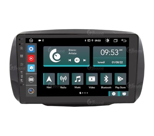 Radio de Coche para Smart con navegación Tom Tom de Serie Android GPS Bluetooth WiFi USB Dab+ Touchscreen 9" 8core Carplay AndroidAuto
