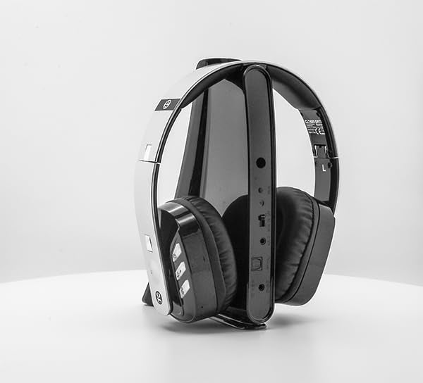 Geemarc CL7400 - Auriculares con Conector Óptico y Volumen Amplificado para Televisores, Móviles y Ordenadores - Adecuado para Personas Mayores - Versión ES
