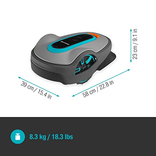 Gardena SILENO life: robot cortacésped para superficies de hasta 750m², función EasyPassage, inclinaciones de hasta el 30%, silencioso (15101-34)