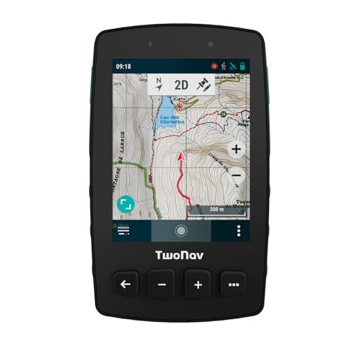 TwoNav Aventura 2 Plus + Mapa de Francia IGN Topo Completo, GPS de pie con Pantalla Ancha de 3,7 Pulgadas, Botones y Joystick para Alpinismo, Trekking o Senderismo. Color Turquesa