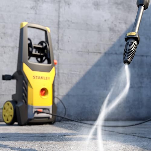 Stanley Hidrolimpiadora SXPW24BX | Alta Presión | para Automóviles Y Superficies Externas | con Limpiadora de Superficies y Cepillo Fijo | Presión máx. 170 bar | Caudal máx. 500 l/h | Consumo 2400 W