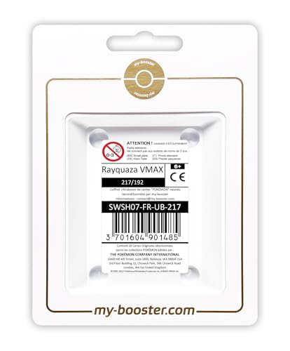 Rayquaza VMAX 217/192 Arcoíris Secreta Golpe Fluido - Ultraboost X Epée et Bouclier 7 Évolution Céleste - Box de 10 Cartas Pokémon Francés