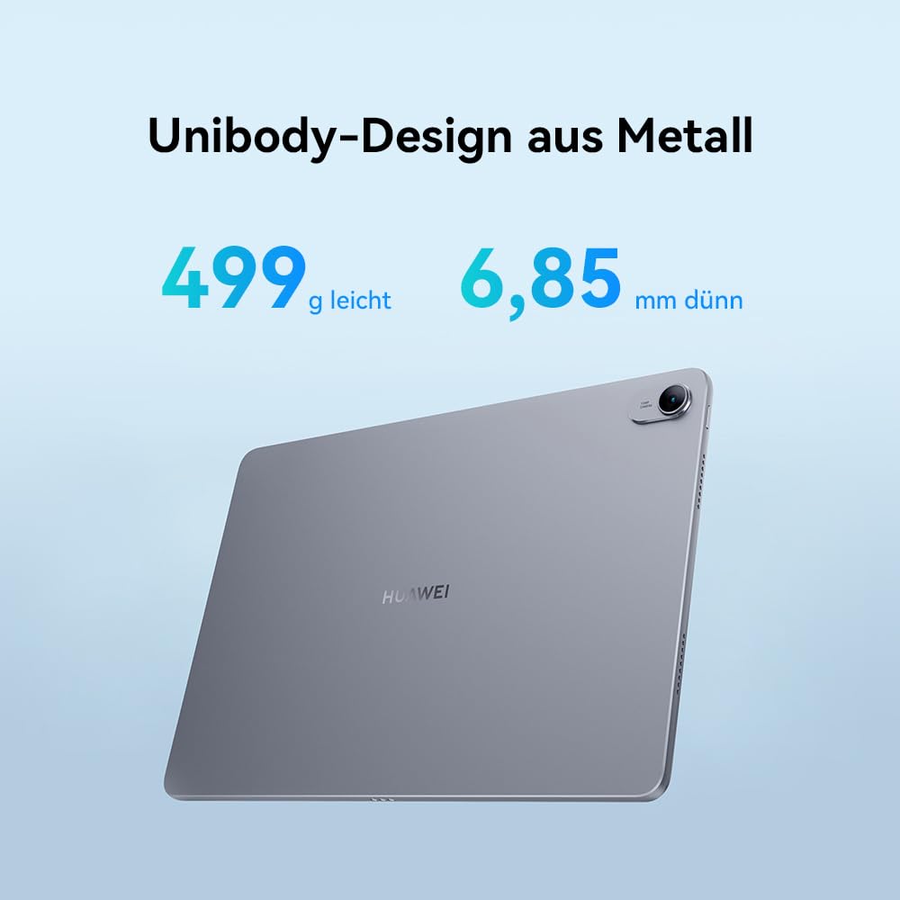 HUAWEI MatePad Tablet 11.5", Pantalla FullView 2K, con Funda con Teclado, WiFi 6, 8GB + 128GB, batería 7700mAh, Carcasa de Metal Unibody Delgado de 6.85 mm de Grosor, versión Alemana, Gris