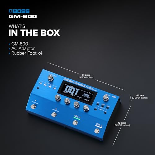 Sintetizador de guitarra BOSS GM-800 | Sofisticado sintetizador de guitarra y bajo con nueva interfaz Serial GK | Generador de sonido ZEN-Core avanzado | Potente proceso mediante Scenes
