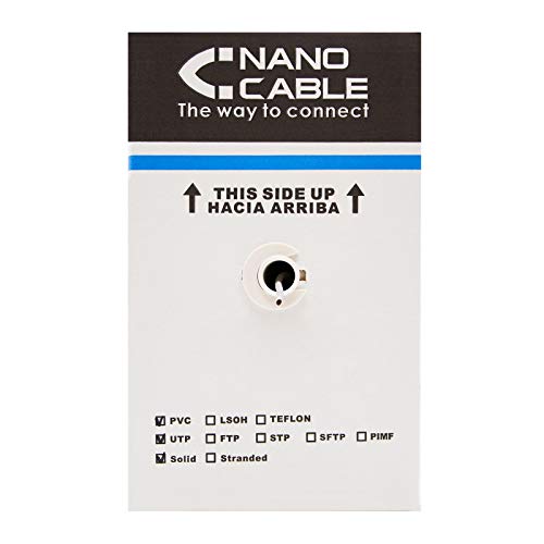 Monkey Ladder Cable de Red Ethernet rigido RJ45 Cat.6 FTP AWG24, rigido, Gris, Bobina de 305mts