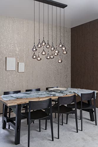 LUCIDE TEARS - Lámpara colgante - LED Regul. - G4-16x1,5W 3000K - Negro