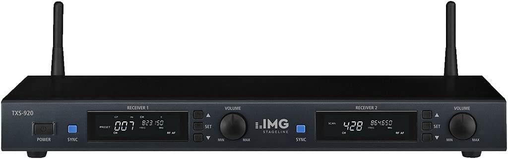 IMG Stageline 920 de 2 canales receptor Multi Frecuencia de unidad negro