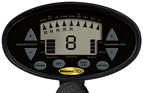 Bounty Hunter Discovery 2200 Detector de Metales con identificación de Objetivos de 9 segmentos