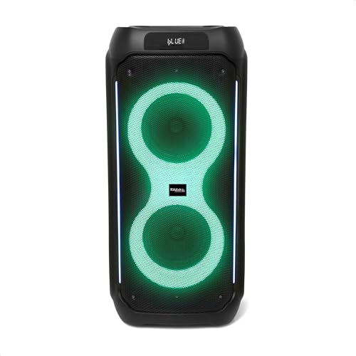 Ibiza - COLUMBA800 - Potente Altavoz 2x8/20cm con batería Recargable - Bluetooth, Micro-SD, USB, Aux, 2 Mic IN, 1 GT IN, RCA out - TWS - LED Multicolor Infinito - Mango