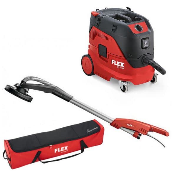 FLEX ELECTROPORTATIF MACH FEST2927 Jirafa GE 5 + Funda + Aspirador VCE 33 L MC Flex – 920043, Rojo