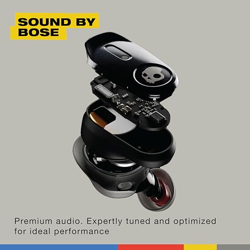 Skullcandy Auriculares inalámbricos Method 360 ANC Sonido Bose, audífonos Bluetooth, cancelación de Ruido, 40 Horas de autonomía, Resistentes al Sudor y Agua, micrófono para iPhone y Android - Hueso